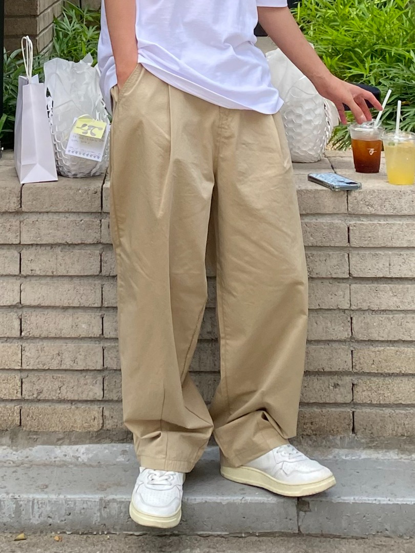 [MADE] Ds one tuck cotton pants - beige [3차 재입고]