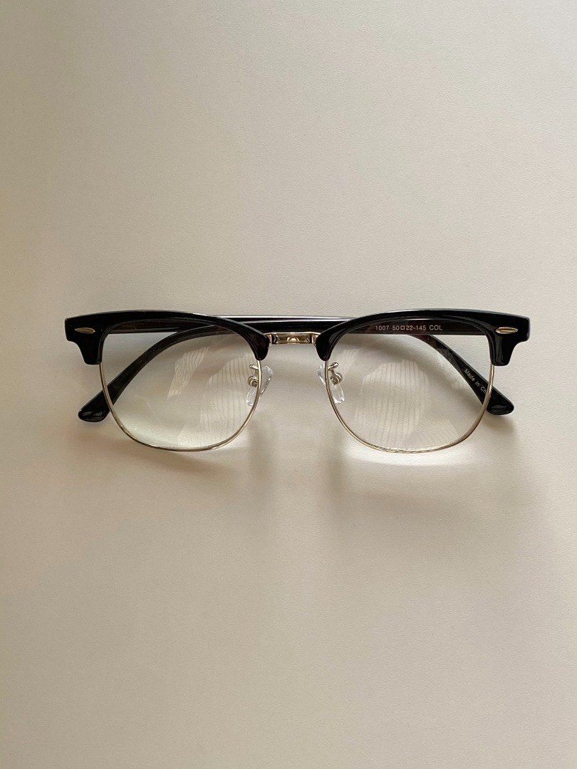 Silver black glasses